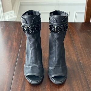 Karl Lagerfeld Blayze Open Toe Ankle Bootie